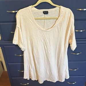 Urban Outfitters Soft Cream Short Sleeve Top